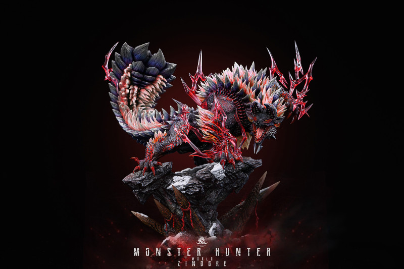 【Pre order】Dragon Realm Studio - Monster Hunter Zinogre & Stygian Zinogre with LED